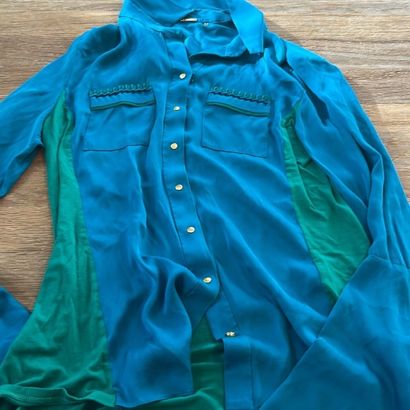 Elie Tahari Silk Blouse size sp - Picture 4 of 12